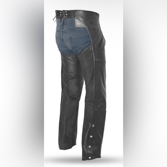 Harley Davidson Unisex Premium Cowhide Leather Motorcycle Chap•Size Unisex Small - Picture 2 of 8